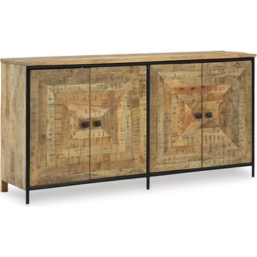 Camney Accent Cabinet In Brown and Black