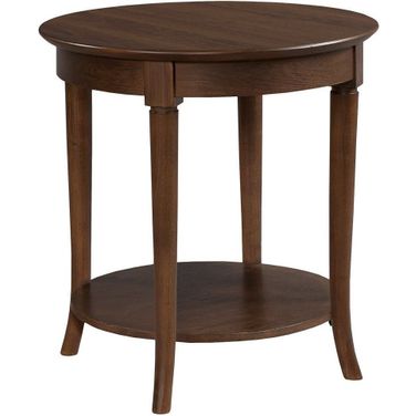 Campaigna Round Accent Table In Cafe Mocha