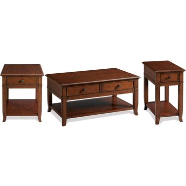 Campbell Burnished Cherry Cocktail Table