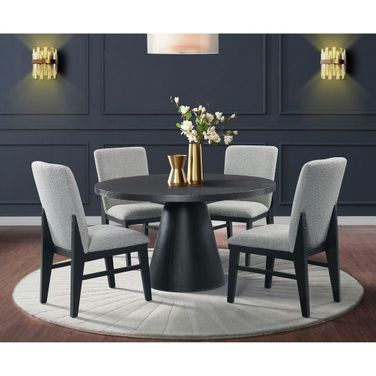 Canal Round Dining Room Set In Black