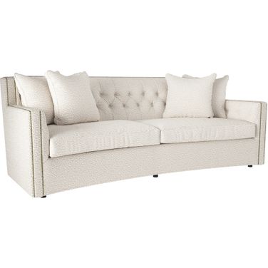 Candace Boucle Fabric Sofa In Cream