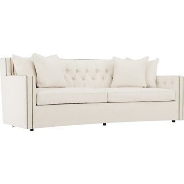 Candace Chenille Fabric Sofa In Beige