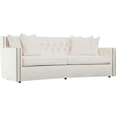 Candace Chenille Fabric Sofa In White