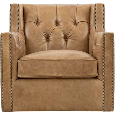 Candace Leather Swivel Chair