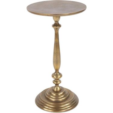 Candlestick Martini Table In Antique Brass