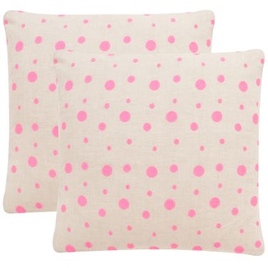 Candy Buttons Pillow Set of 2 in Pink Sugar