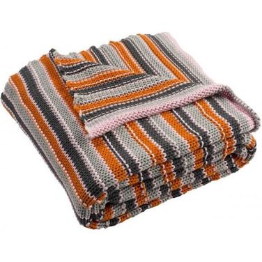 Candy Stripe Knit Throw
