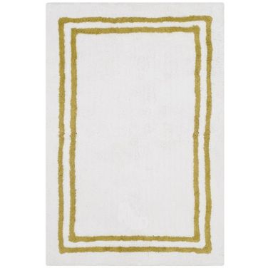 Candy Stripes Plush Bathmat Set of 2 in Mustard