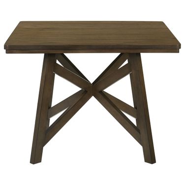 Canfield 47 Inch Square Counter Height Dining Table In Brown