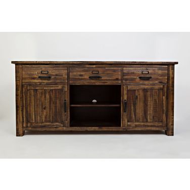 Cannon Valley 70 Inch Media Unit In Medium Brown