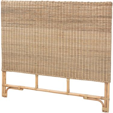 Cantara Rattan Standalone Queen Headboard In Natural Brown