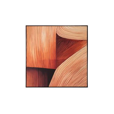Canyon Dreams I 48" x 48" Accent Wall Art In Black and Orange