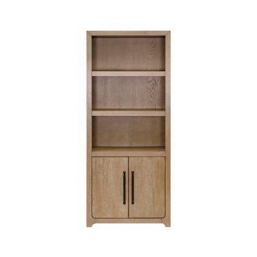 Canyon Drive Wood Bookcase with Doors In Light Brown