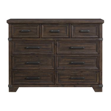 Canyon Ridge 9-Drawer Dresser In Charcoal