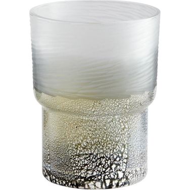 Canyonland Clear And Guilded Silver Small Vase