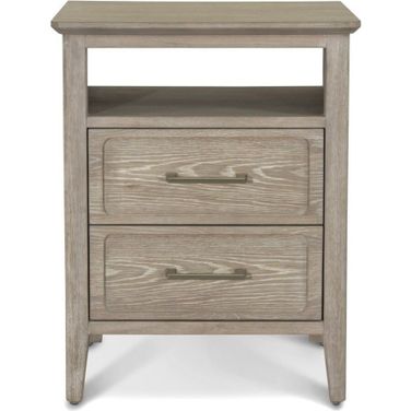 Cape May 2 Drawer Nightstand with Usb In Driftwood
