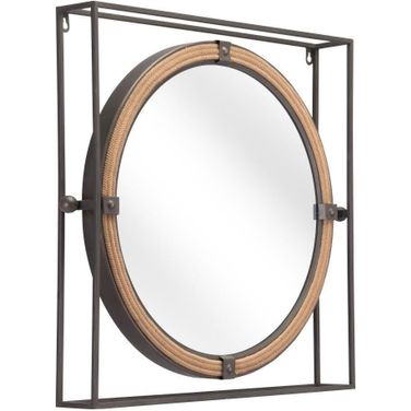 Capell Mirror In Antique Gray