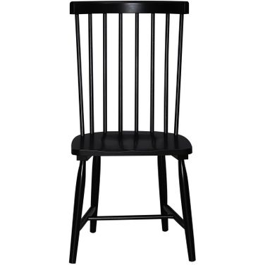 Capeside Cottage Spindle Back Side Chair In Black Set Of 2