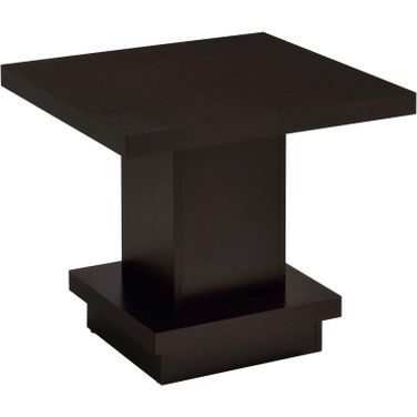 Reston Pedestal Square End Table Cappuccino
