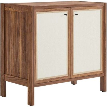 Capri 33 Inch Wood Grain Storage Cabinet In Walnut