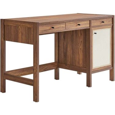 Capri 49 Inch Wood Grain Office Desk In Walnut