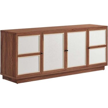 Capri 63 Inch Wood Grain TV Console In Walnut