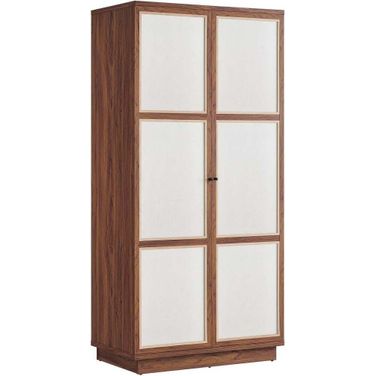 Capri 70 Inch Tall Wood Grain Storage Cabinet In Walnut