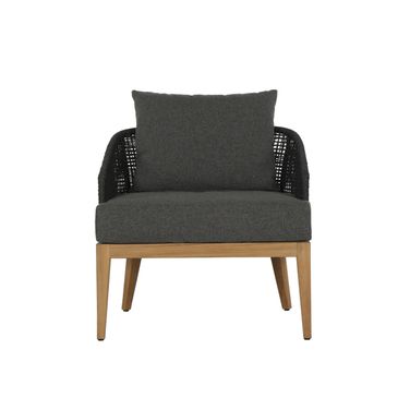 Capri Lounge Chair In Natural and Gracebay Grey