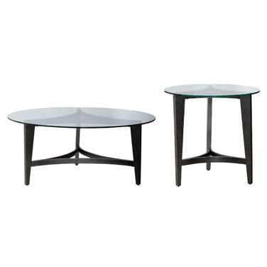 Capri Round Occasional Table Set In Espresso