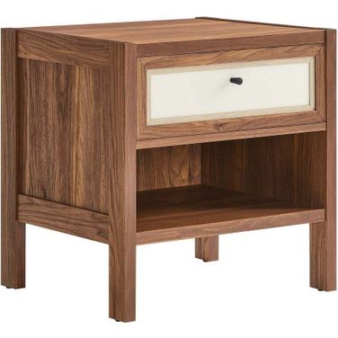 Capri Wood Grain Nightstand In Walnut