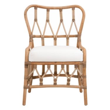 Caprice Dining Chair In Blanche Natural Rattan - Set of 2