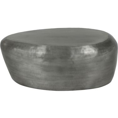 Capsule Aluminum Coffee Table In Silver