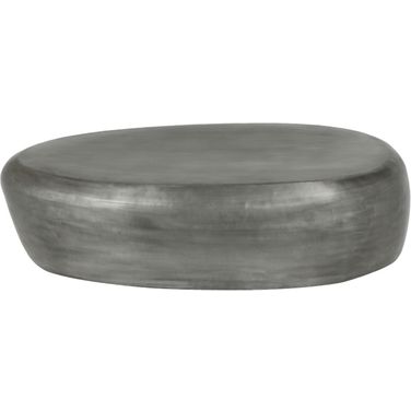 Capsule Aluminum Coffee Table In Silver