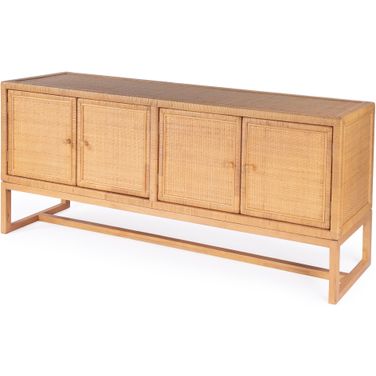 Captiva Rattan 4 Door 76 Inch Sideboard In Natural