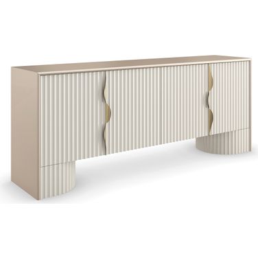 Caracole Classic Corinthian Media Console In Almond Milk