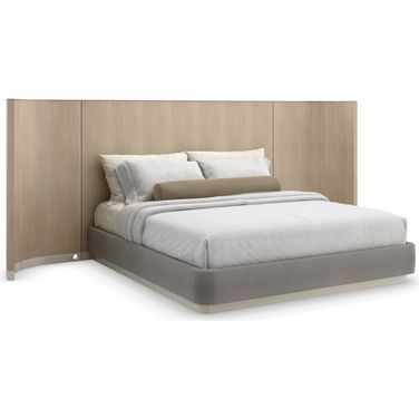 Caracole Classic Dream Chaser King Bed With Wings-King In Brushed Gold