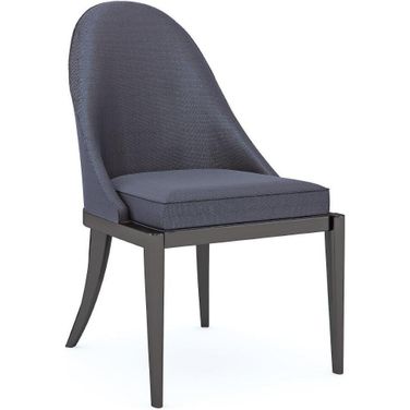 Caracole Classic Natural Choice Side Chair Navy