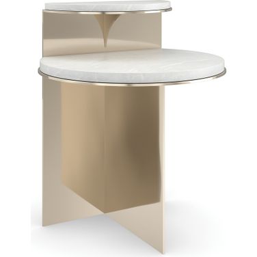 Caracole Classic Touche Light Side Table In Gold