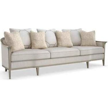 Caracole Upholstery Eaves Drop Sofa 110 Soft Silver Paint