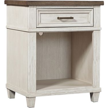 Caraway 1 Drawer Nightstand In Aged Ivory
