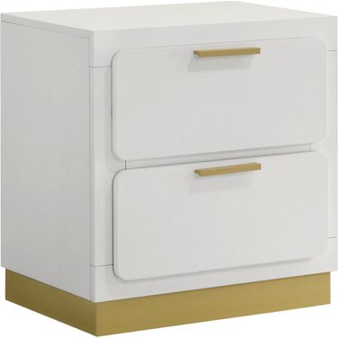 Caraway 2-drawer Nightstand Bedside Table White