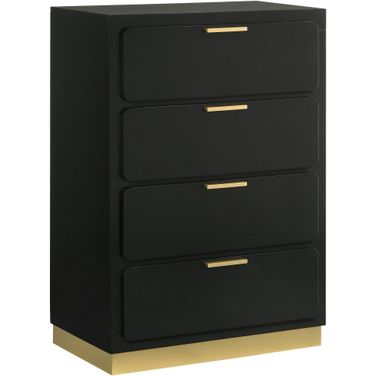 Caraway 4-drawer Bedroom Chest Black