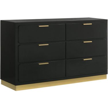 Caraway 6-drawer Bedroom Dresser Black