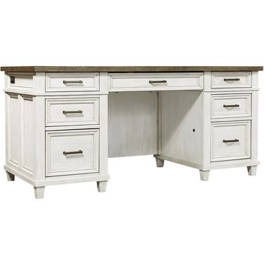 Caraway 66 Inch Executive Desk In White