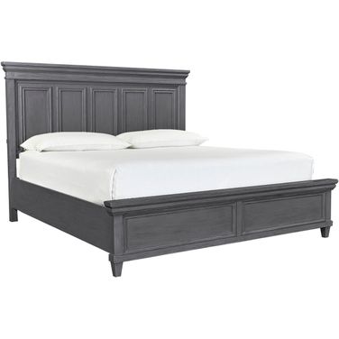 Caraway King Panel Bed In Grey