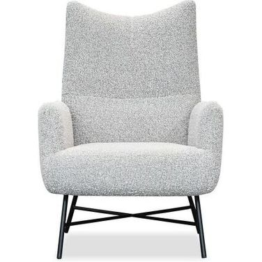 Caraway Lounge Chair Black Powder Coated Steel Base In Putty