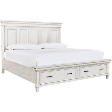 Caraway Queen Panel Storage Bed In White