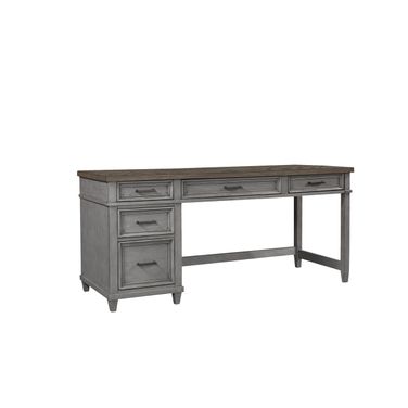Caraway Single Ped Desk In Aged Ivory