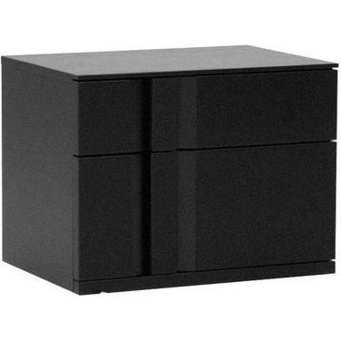 Carbon Matte Black Night Table Left Side Facing