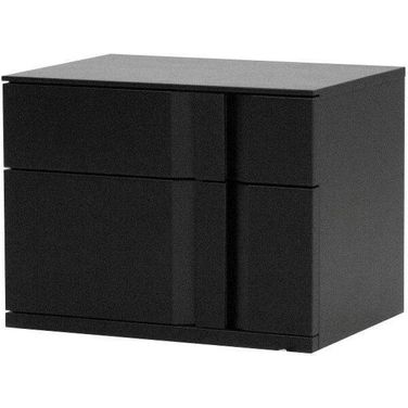 Carbon Matte Black Night Table Right Side Facing